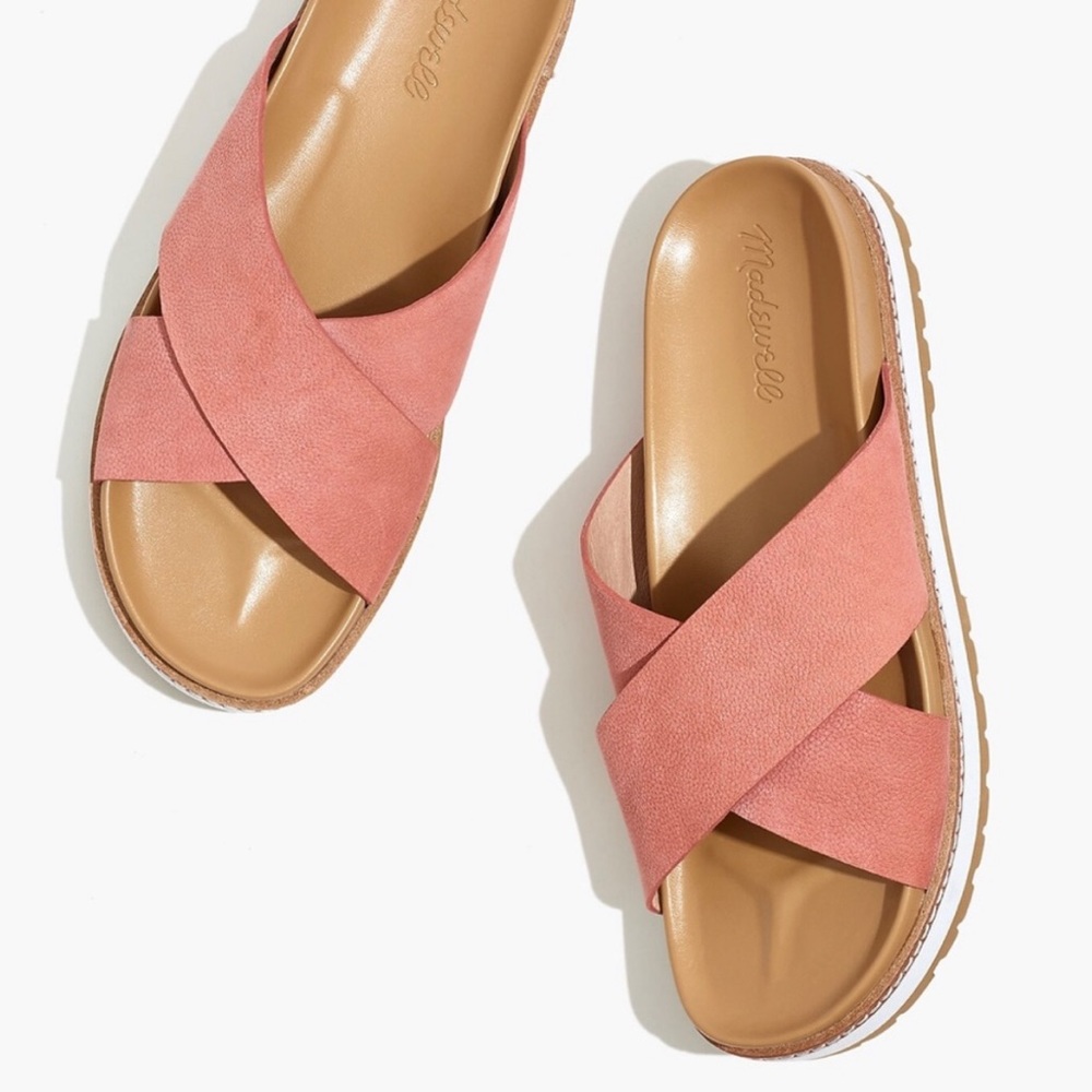 Madewell Dayna Lugsole Nubuck Leather Slide Sandals